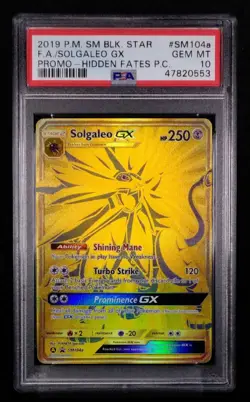 ✨ PSA 10 2019 Pokemon Black Star Promo SM104a Solgaleo GX Hidden Fates - Image 1
