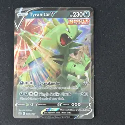 Pokemon Tyranitar V Promo Single Strike Holo SWSH109 Sword & Shield HP230 TCG - Image 1