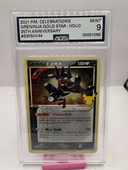 AGS 9 Greninja Gold Star SWSH144 Pokemon Celebrations 25th Anniversary - Image 1