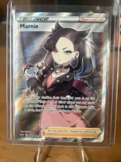 Pokemon Marnie Trainer Card TCG Full Art Sword & Shield 200/202 NM - Image 1
