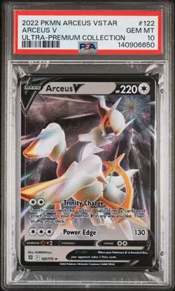 2022 POKEMON ARCEUS VSTAR ULTRA-PREM COLL #122 ARCEUS V PSA 10 - Image 1