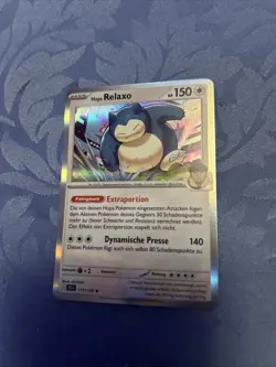 Pokemon Relaxo 117/159 Deutsch Near Mint Reverse Holo Frisch Aufgemacht - Image 1