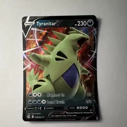 Pokemon Tyranitar V 158/264 Sword & Shield Basic 230 HP Hammer In Land Crush - Image 1