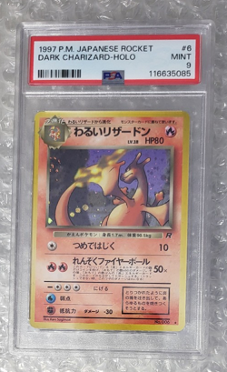 Pokemon TCG Japanese Rocket Dark Charizard Holo #6 PSA 9 Mint - Image 1
