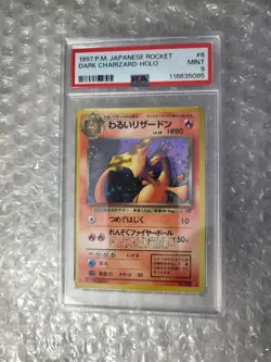 Pokemon TCG Japanese Rocket Dark Charizard Holo #6 PSA 9 Mint - Image 2