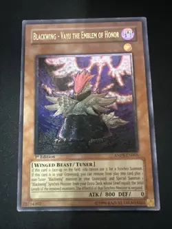 Yugioh! ANPR-EN005 Blackwing- Vayu The Emblem of Honor Ulti Rare 1st Edition-LP - Image 2