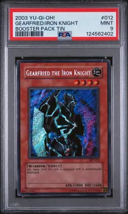 2003 YU-GI-OH! GEARFRIED THE IRON KNIGHT BPT-012 PSA 9 - Image 1