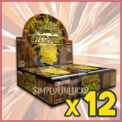 YuGiOh QUARTER CENTURY STAMPEDE 1ST EDITION 12 Boxes - Image 1