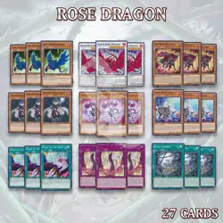 AKIZA ROSE DRAGON DECK 27 | Black Blue Red Garden Dark Witch Fairy YuGiOh 🌹 - Image 2
