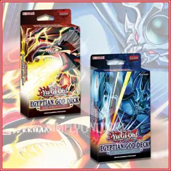 YuGiOh 1ST EDITION EGYPTIAN GOD DECK: YUGI SLIFER & KAIBA OBELISK CARDS SEALED🔥 - Image 1