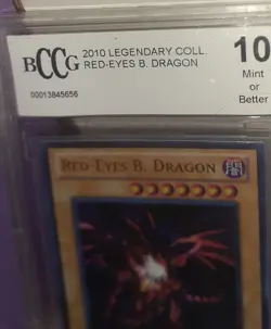 Red-Eyes B. Dragon Yugioh 2010 Legendary Collection BccG 10 Mint - Image 3