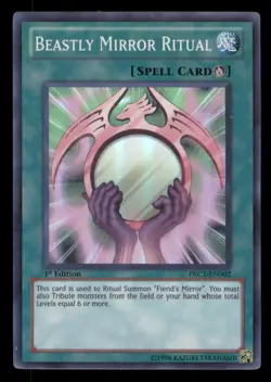 Yugioh Beastly Mirror Ritual #PRC1-EN002 2012 Premium Collection Tin LP - Image 1