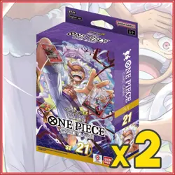 ONE PIECE TCG: EX GEAR 5 ULTRA DECK ST21 Bundle x2 100+ Cards English Version - Image 1