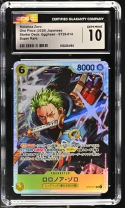 Roronoa Zoro SR ST29-014 Egghead Starter Deck 29 Japanese One Piece CGC 10 - Image 1