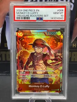 2024 One Piece English ST10-006 Monkey D Luffy Treasure Boosters Set PSA 10 - Image 1
