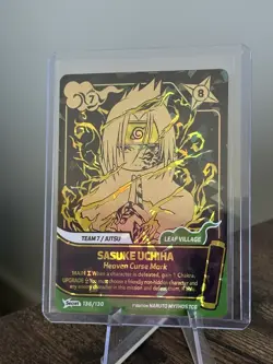 Sasuke Uchiha - 136/130 - Secret Gold Rare – 1st Edition - Naruto Mythos TCG - Image 1