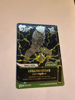 Naruto Mythos TCG 1st Edition Secret Rare Kakashi Hatake 137/130 - Image 1
