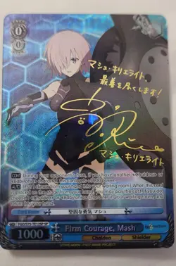 Weiss Schwarz - Firm Courage, Mash (SP) Fate/Grand Order ADF:B (FGO/S75) Signed - Image 1