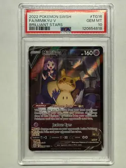 2022 Pokemon-Mimikyu V TG16/TG30-Swsh09: Brilliant Stars Trainer Gallery PSA 10 - Image 1