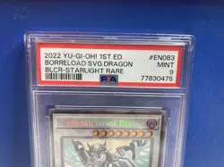 2022 Yu-Gi-Oh! Borreload Savage Dragon BLCR-EN083 Starlight Rare 1st PSA 9 MINT - Image 2