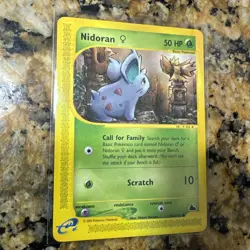 Pokemon 2003 TCG Nidoran Card Skyridge, #82/144, Non-Holo, Nintendo E-Reader - Image 1