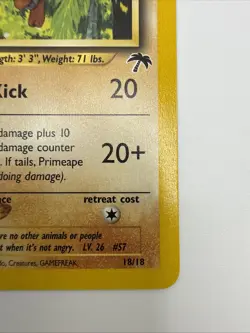 Primeape 18/18 Southern Islands Promo Regular Rare Vintage Pokemon Card - Image 5