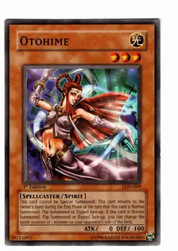 Yugioh- 1X Otohime - Common - 1st Edition - LOD-069 - Light Play - Image 1
