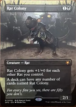 Magic the Gathering Rat Colony (Borderless) Mythic Rare NM - Image 1