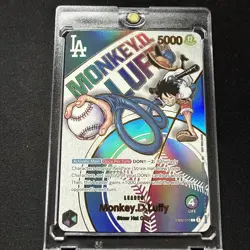 Monkey D Luffy EB02-010 L Dodgers One Piece Night Promo Card English 2025 - Image 1