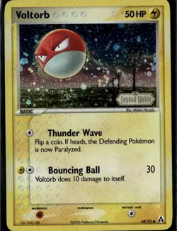 Voltorb Common Legend Maker 68/92 Lightning Reverse Holo Pokemon Card - Image 1