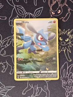 Pokemon TCG Riolu Crown Zenith Galarian Gallery Holo Ultra Rare Card GG26/GG70 - Image 1