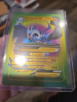 M Shadow Lugia EX Rainbow Foil Fan Art Vinyl Premium Textured Collector Card - Image 3