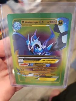 M Shadow Lugia EX Rainbow Foil Fan Art Vinyl Premium Textured Collector Card - Image 5