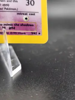 Pokemon Gengar 5/62 Fossil Holo Rare 1999 80 LP English Unlimited Card - Image 4