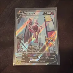 Pokemon Mewtwo V 072/078 Pokemon GO Ultra Rare Alt Art Holo English Card - Image 1