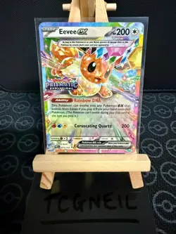 Eevee EX STAMPED PROMO 075/131 - Pokemon TCG Prismatic Evolutions Card - EN/NM - Image 1