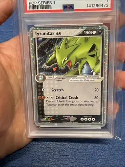 Pokemon Tyranitar ex 17/17 HOLO POP Series 1 2004 Pokemon Card PSA 7 NM Vintage - Image 3