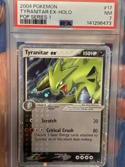 Pokemon Tyranitar ex 17/17 HOLO POP Series 1 2004 Pokemon Card PSA 7 NM Vintage - Image 5