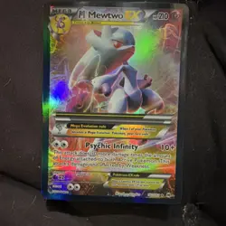 Pokemon M Mewtwo EX Mega Ultra Rare Holo Card 160/162 210 HP Psychic Infinity - Image 1