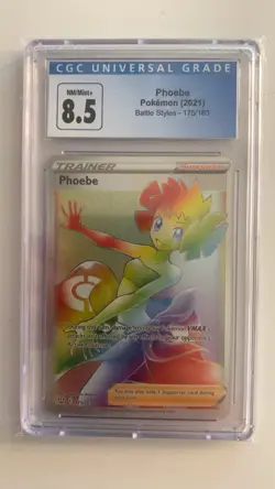 2021 Pokemon Battle Styles F/a Phoebe Secret Card 175/163 CGC 8.5 - Image 1