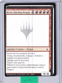 Kevin, Questing Dragon - Playtest Card MtG MagicCon - Image 1