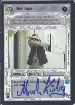 Star Wars CCG - Mark Kirby (Rebel Trooper) - autograph / signed card - Image 1