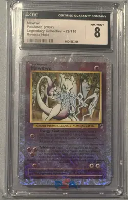 Mewtwo Legendary Collection Reverse Holo Card 29/110 CGC 8 NM/Mint - Image 1