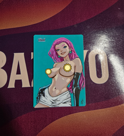 MTG, Island, Jessie Pokemon, Waifu, Alter, Hand Painted by BAZAYO Custom Card - Image 1