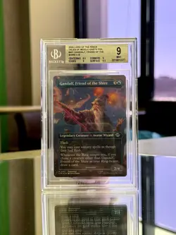 MTG Gandalf, Friend of the Shire *BORDERLESS FOIL* LTR 401 BGS 9 Mint - Image 1