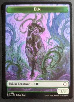 MTG Magic The Gathering - Elk Mutavault Double-Sided Token - ECL REG NM - Image 1