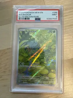 Bulbasaur 166/165 Illustration Rare 151 Pokemon PSA 9 - Image 1
