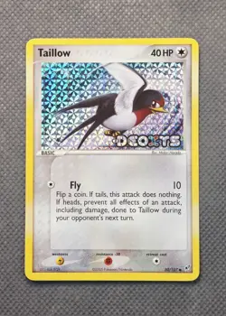 Taillow 80/107 Reverse Holo Stamped EX Deoxys (2005) Pokemon TCG Vintage LP+ - Image 1