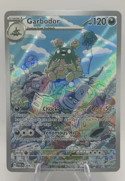 Garbodor 204/182 Illustration Rare IR Paradox Rift SV04 Pokemon NM - Image 1