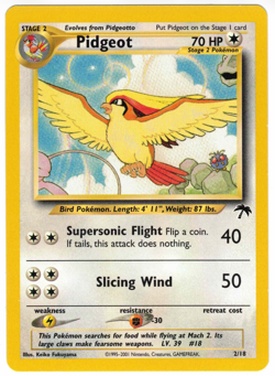 Pidgeot 2/18 Southern Islands Promo Regular Rare Vintage Pokemon Card - Image 1